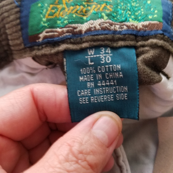 natural elements Olive Pants Size 34X30.Waist approx: 16.5 inches Inseam appr - Picture 8 of 9